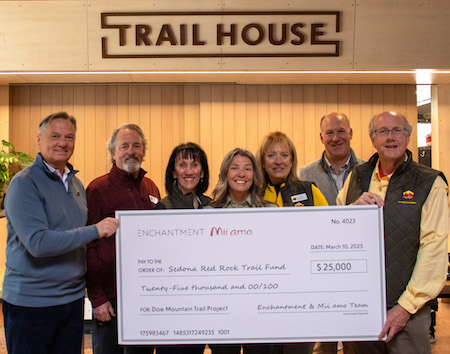 Enchantment & Mii amo Donate $25,000 towards Doe Mountain Trail Restoration and Enhancement
